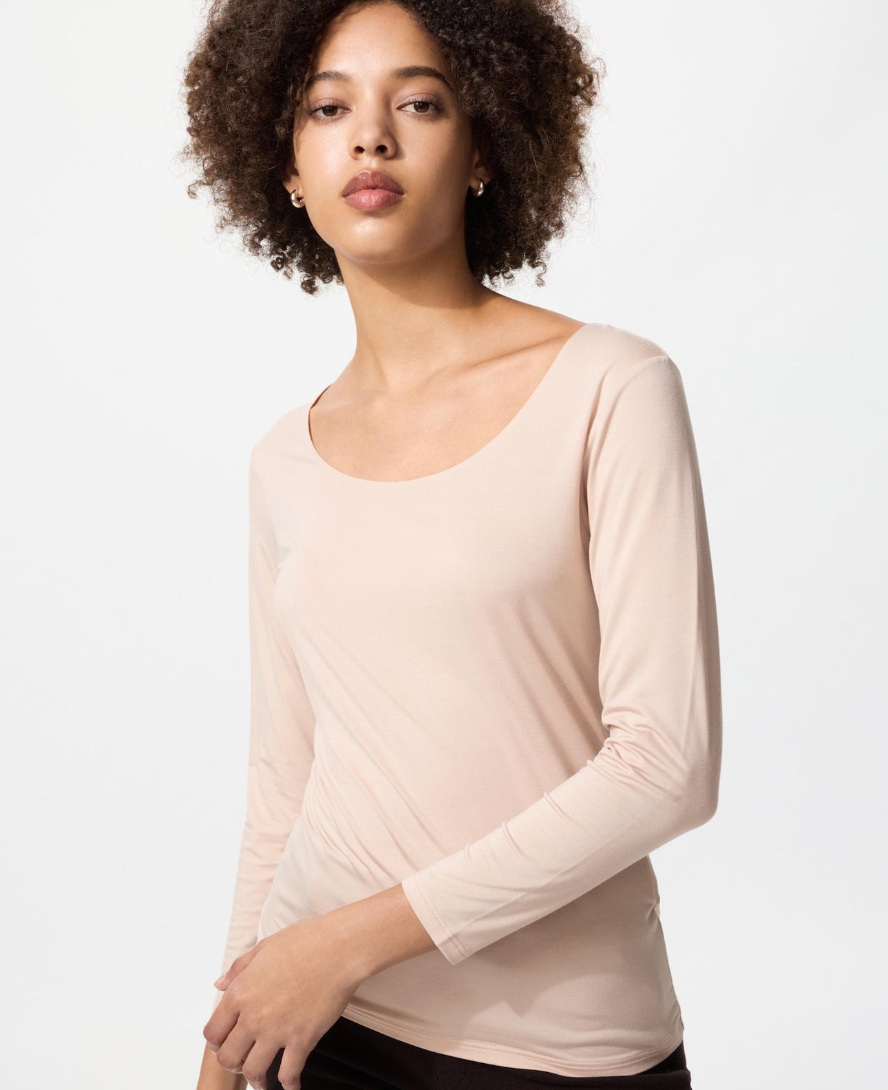 Uniqlo HEATTECH wmns tee scoop neck