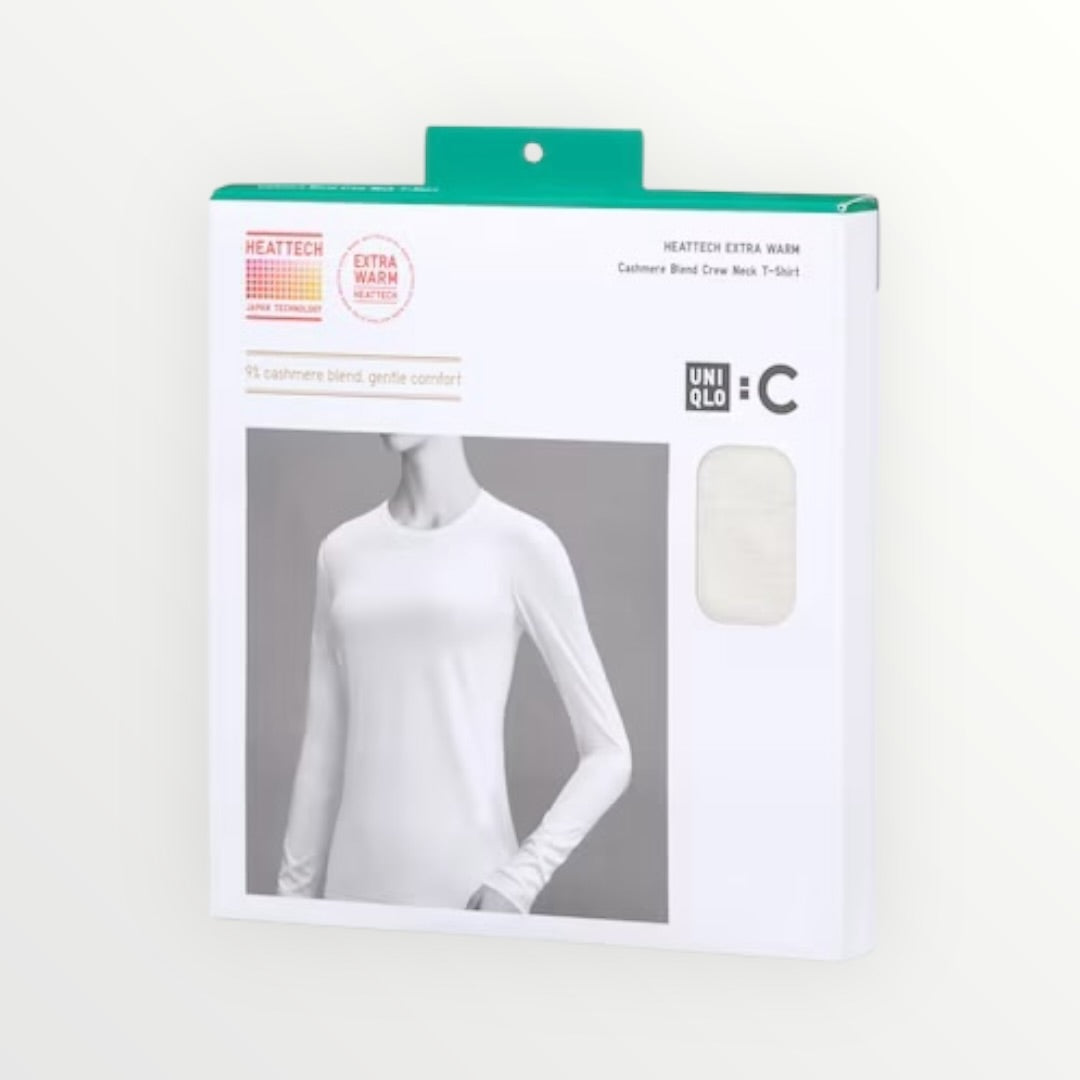 Uniqlo HEATTECH Extra Warm Cashmere tee wmns
