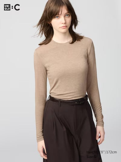 Uniqlo HEATTECH Extra Warm Cashmere tee wmns