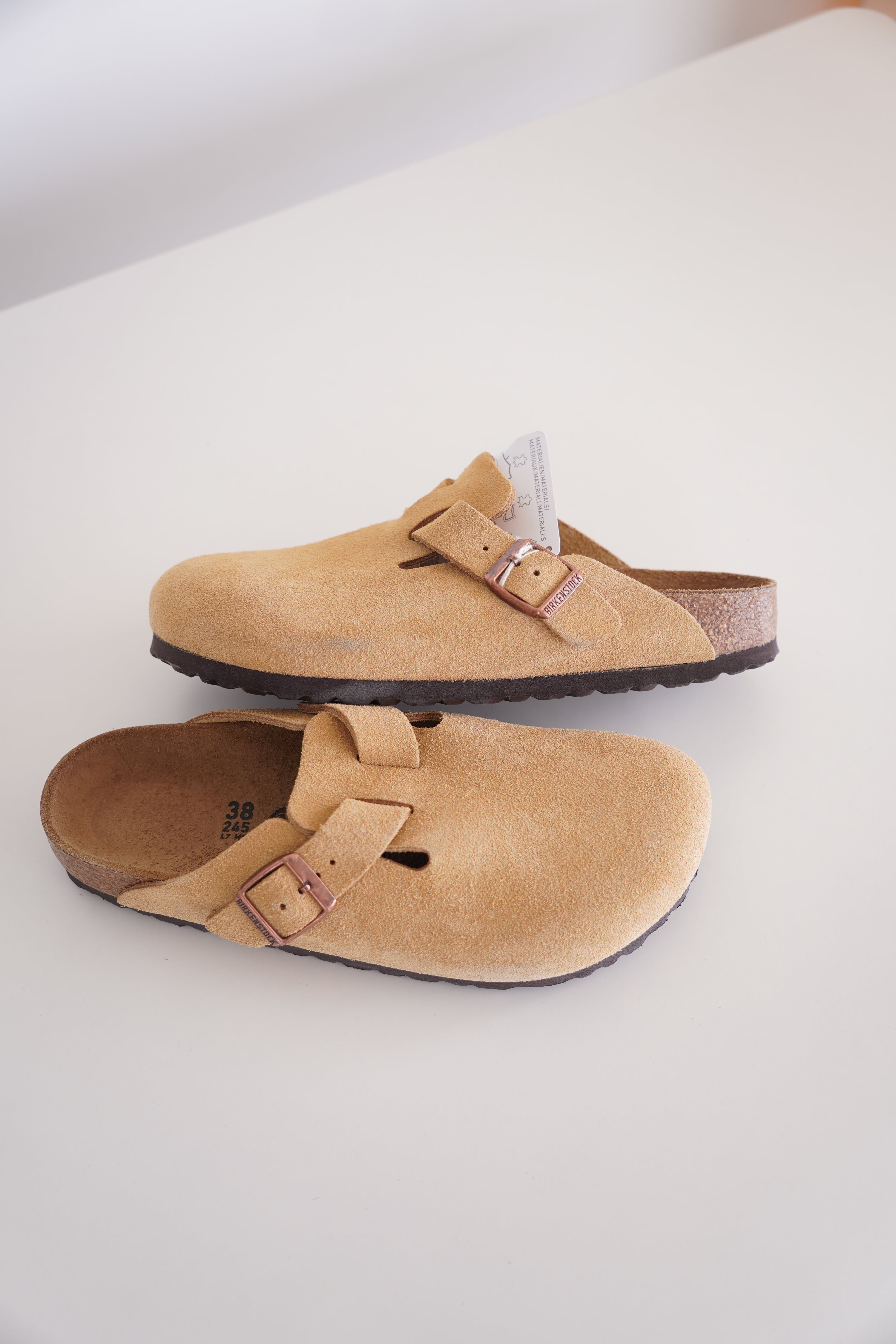 Birkenstock Boston “Latte Cream”